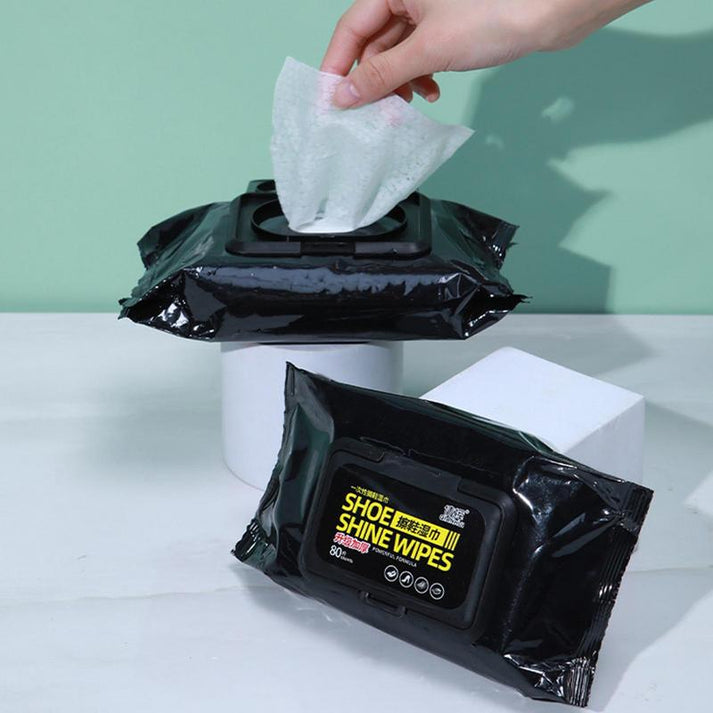 Disposable Shoe Cleaning Wipes | Quick Shine Clean Wet Wipes (50 Wipes In 1 Packet)