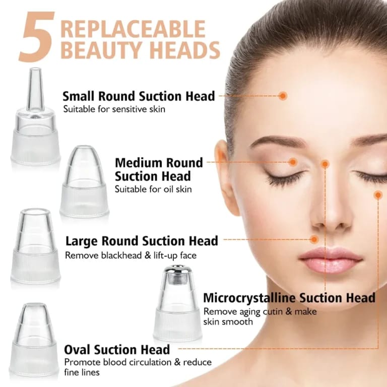 Face Vacuum Suction Blackhead Remover Pore Cleaner Electric Deep Cleansing