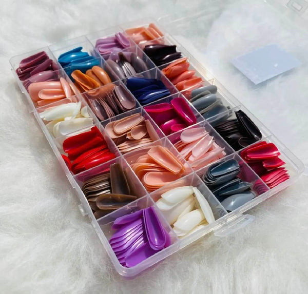 (Pack Of 2) 576 Pcs Artificial Nails With Free Nail Glue