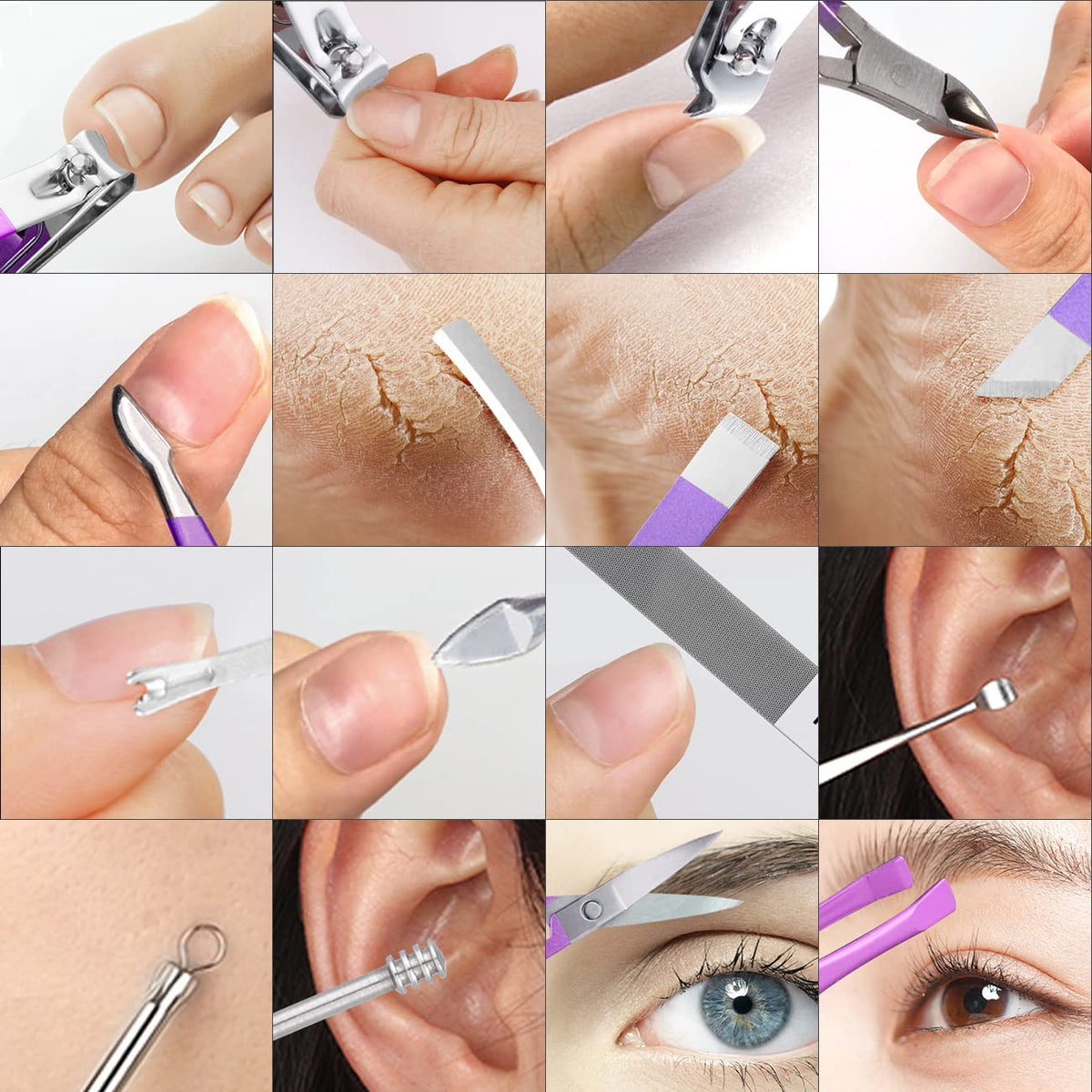 16 pcs Professional Manicure & Pedicure Set